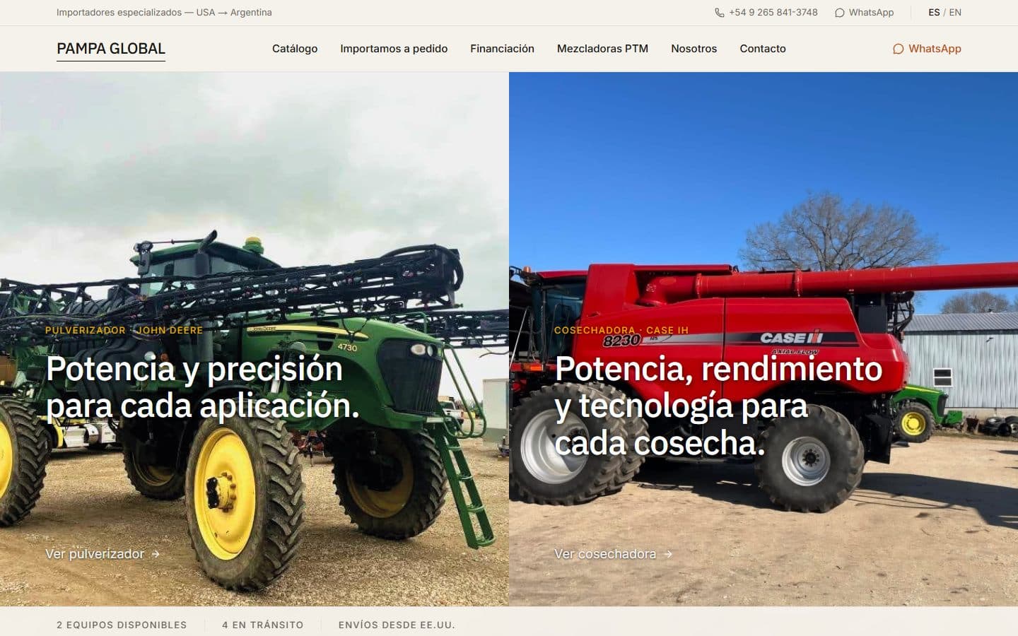 Captura del sitio Pampa Global